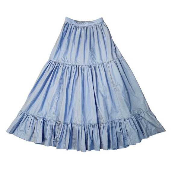 Abercrombie Womens Maxi Skirt Blue XS Gypsy Western Peasant Style Cottagecore - Picture 12 of 12